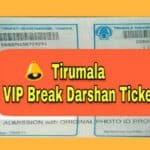 VIP Break Darshan Tickets online